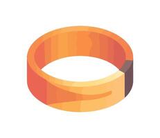 An orange ring with a black and white background vector