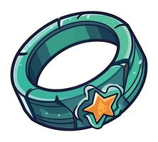 A ring with a star on it vector