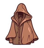 A hooded cloak with a hood on it vector