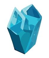 Blue ice cube illustration isolated on white background vector