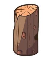 A cartoon tree stump with a hole in it vector