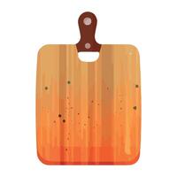 Cutting board with orange paint on it vector