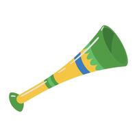 A green and yellow horn on a white background vector