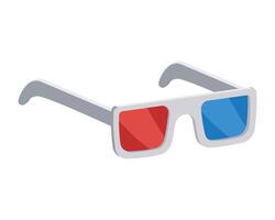 3d glasses icon in isometric style isolated on white background vector