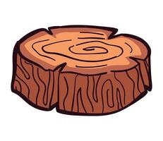 A tree stump with a spiral pattern on it vector