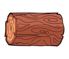 A cartoon log with a brown background vector