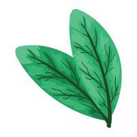 A leaf with green leaves on it vector
