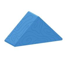 A blue pyramid shaped object on a white background vector