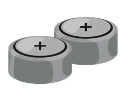 Two batteries with two different colored buttons vector