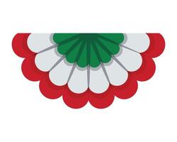 The flag of italy is shown in a flat design vector