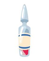 A bottle with a red and blue stripe on top vector