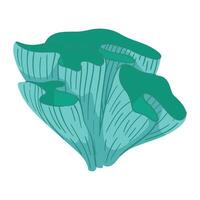 A green mushroom on a white background vector
