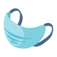 A blue face mask on a white background vector