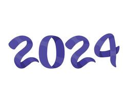 The word 2020 is written in purple on a white background vector