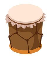 A drum on a white background vector