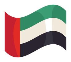 The uae flag is waving in the wind vector