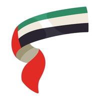 The uae flag is shown in a flat style vector
