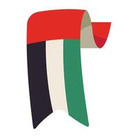The uae flag is shown in a flat style vector