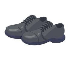 Pair of black shoes on a white background vector
