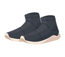 A pair of black shoes on a white background vector