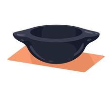 A black bowl on a white background vector