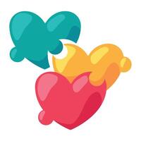 Heart puzzle icon illustration vector