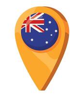 Map pin with australia flag image vector