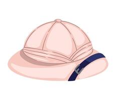 A hat with a blue strap on it vector