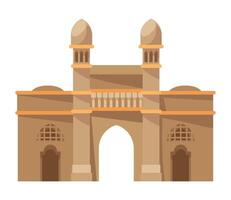 An illustration of a building with two towers vector