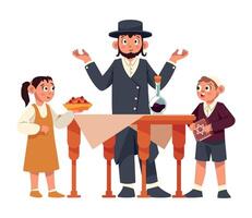 Jewish holiday of yom tov, yom tov, jewish holiday of y vector