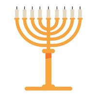 A menorah with candles on a white background vector