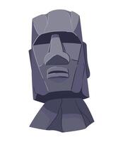 An easter island statue with a face vector