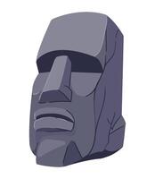 An image of a statue of an easter island head vector