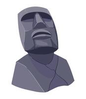 An easter island statue with a face vector