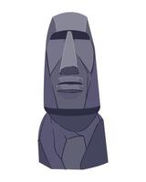 An easter island statue with a face vector