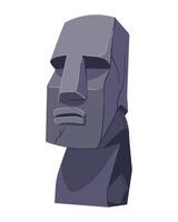 An image of a statue of an easter island head vector