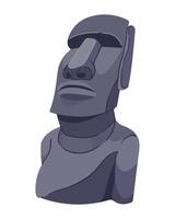 An easter island statue with a face vector
