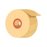 A roll of toilet paper with a red dot vector
