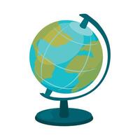 Globe on stand illustration vector