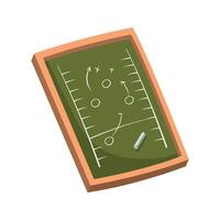 A football field on a blackboard with a chalkboard vector