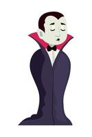 Dracula vampire cartoon character illustration isolated on white background vector