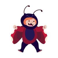 A cartoon character in a red and black costume vector