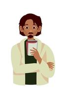 A man with a book in his hand vector