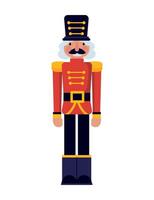A nutcracker soldier standing in front of a white background vector
