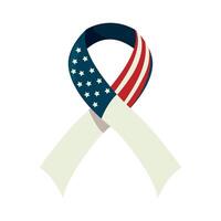 A ribbon with an american flag on it vector