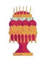 Offering with apples and fruit vector