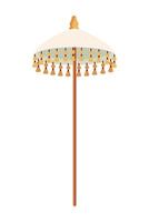 An umbrella with tassels on it vector