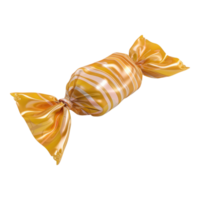 Candy in shiny wrapper isolated on transparent background. png