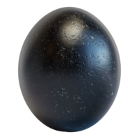 Shiny black egg isolated on transparent background. png