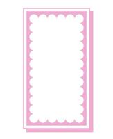 Modern pastel color pink painted rectangular vertical frame for picture or photo, isolated on white background vector